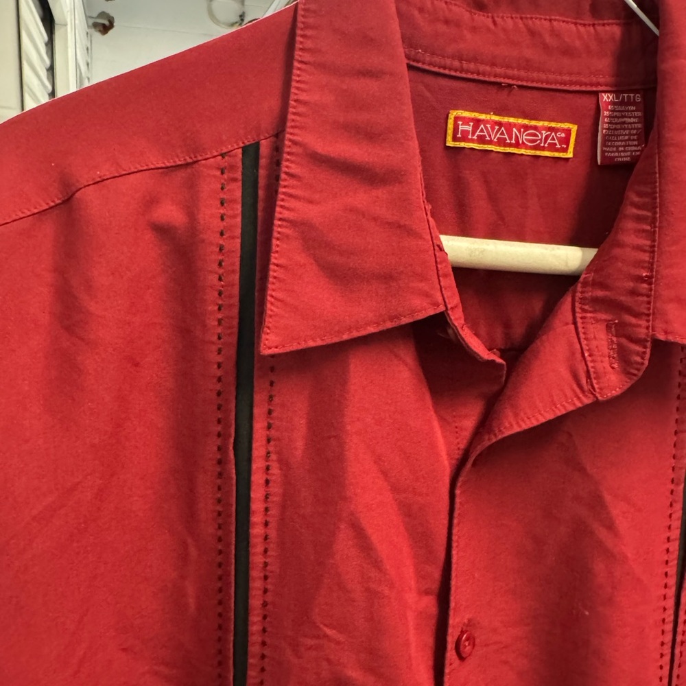 Red Men's button up shirt
